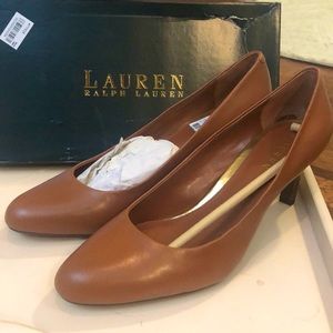 Lauren Ralph Lauren Tan Kidskin Pumps 9.5 NWT